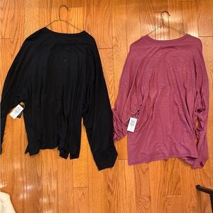 2 New Torrid Supersoft Slub Crewneck Drop Shoulder Pocket Tee Size Lg